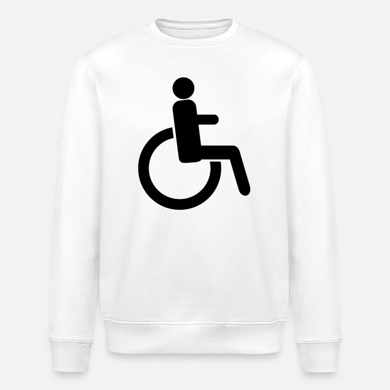 Behindertenschild - Stanley/Stella Unisex Bio-Sweatshirt ROLLER - Weiß
