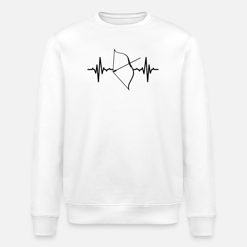 Kompositbogen Herzlinie - Stanley/Stella Unisex Bio-Sweatshirt ROLLER - Weiß