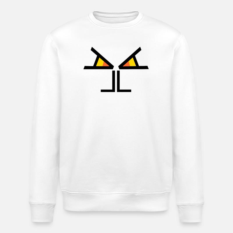Les yeux te voient NOIR - Sweat bio ROLLER Stanley/Stella Unisexe - blanc