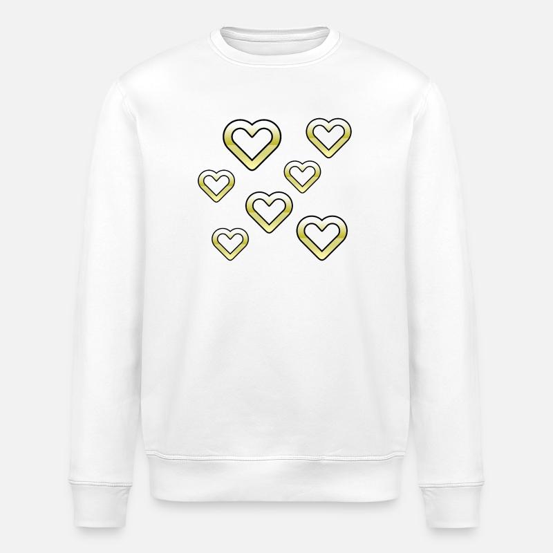 Hearts - Stanley/Stella ROLLER Unisex Organic Sweatshirt - white