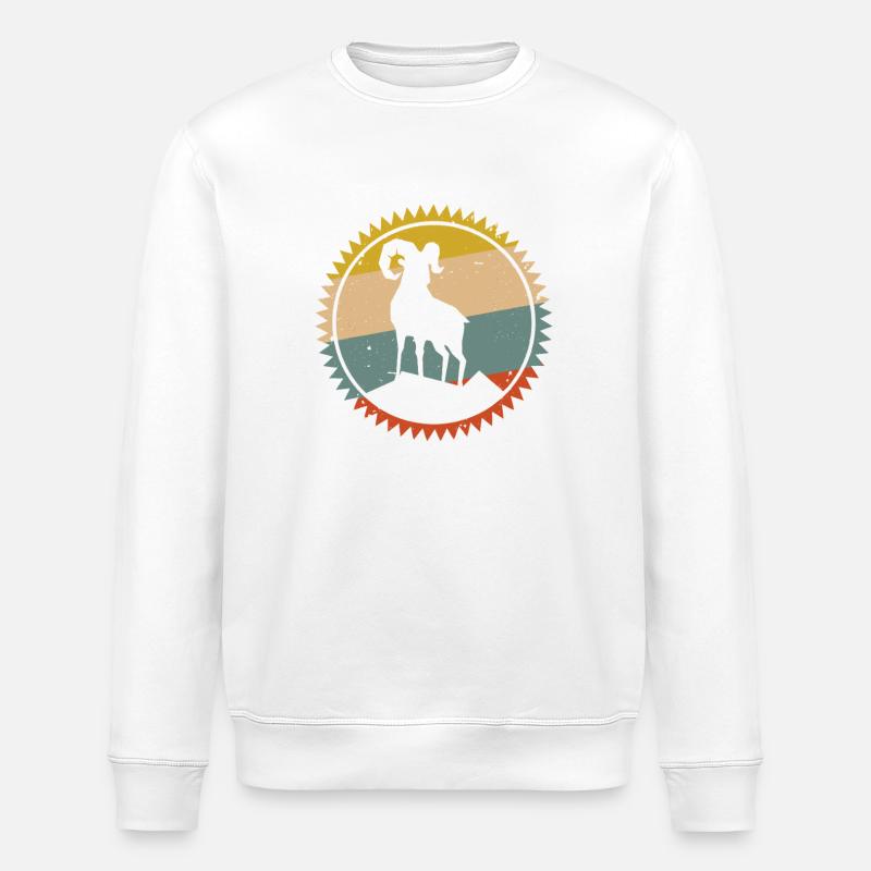 Desert Sunset Camel Emblem - Stanley/Stella ROLLER Unisex Organic Sweatshirt - white