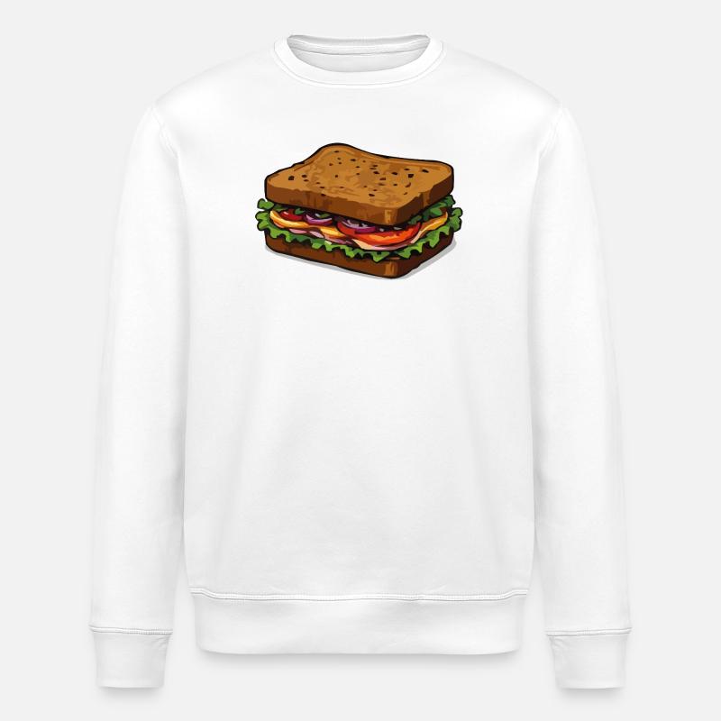 Illustration de sandwich - Sweat bio ROLLER Stanley/Stella Unisexe - blanc