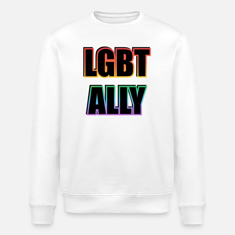 LGBTQ Ally Pride - Stanley/Stella Unisex Bio-Sweatshirt ROLLER - Weiß