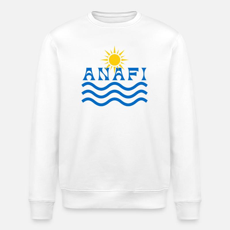 ANAFI Sun and Waves   - Stanley/Stella ROLLER Unisex Organic Sweatshirt - white