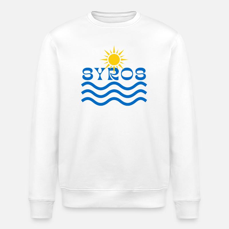 Syros Soleil et Vagues - Sweat bio ROLLER Stanley/Stella Unisexe - blanc