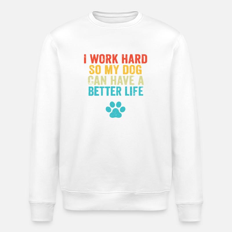 T-shirt Dog Lover Hustle - Sweat bio ROLLER Stanley/Stella Unisexe - blanc