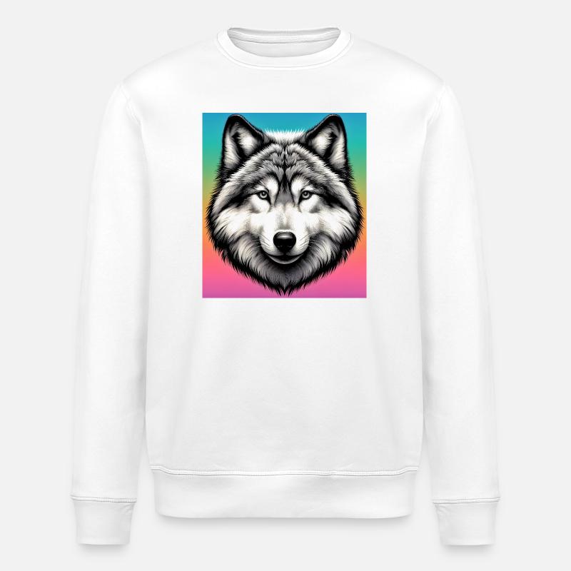 Loup - Sweat bio ROLLER Stanley/Stella Unisexe - blanc