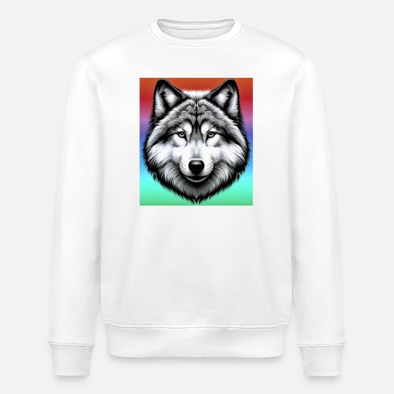 Loup - Sweat bio ROLLER Stanley/Stella Unisexe - blanc