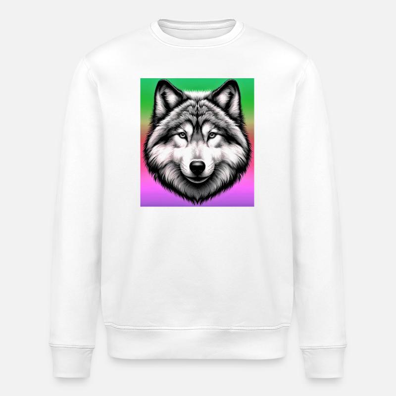 Loup - Sweat bio ROLLER Stanley/Stella Unisexe - blanc