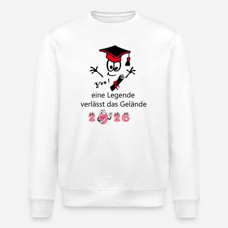 Schulabschluss 2026 - Stanley/Stella Unisex Bio-Sweatshirt ROLLER - Weiß