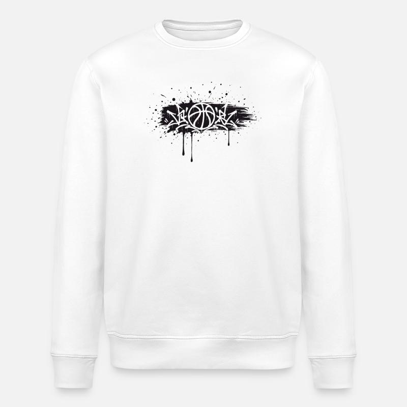Basketball Graffiti Streetball Splash Design - Stanley/Stella Unisex Bio-Sweatshirt ROLLER - Weiß