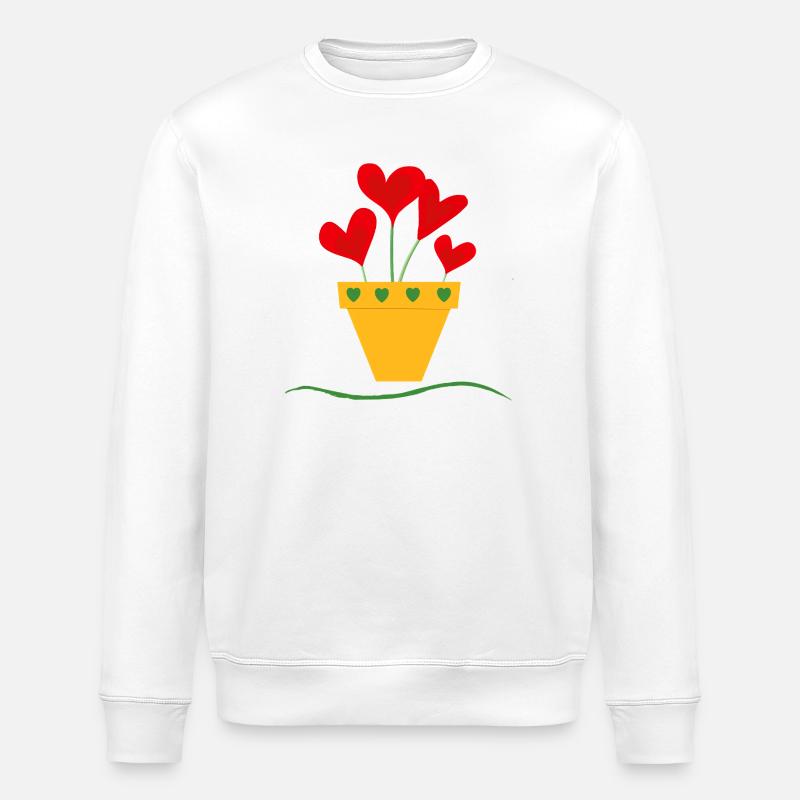 Liebesgras - Stanley/Stella Unisex Bio-Sweatshirt ROLLER - Weiß