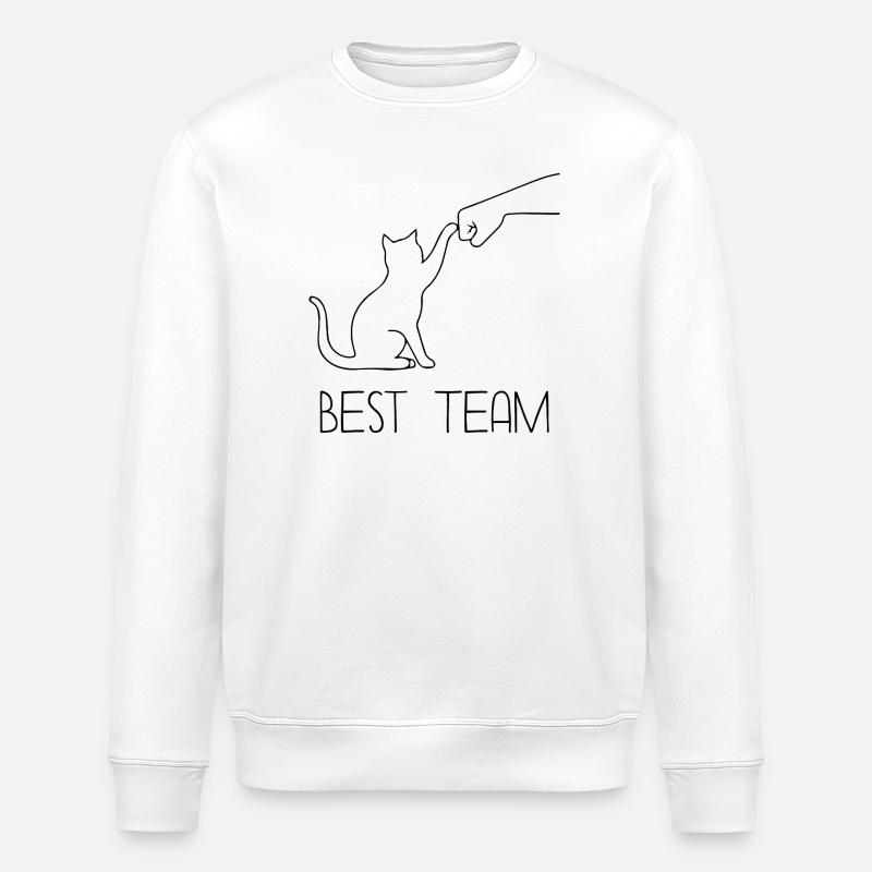 Katze Team Faust - Stanley/Stella Unisex Bio-Sweatshirt ROLLER - Weiß