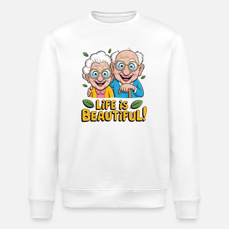 Großeltern Das Leben ist schön - Stanley/Stella Unisex Bio-Sweatshirt ROLLER - Weiß