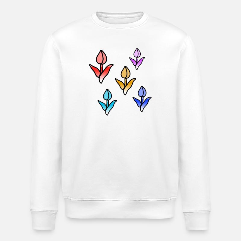 Blumen - Stanley/Stella Unisex Bio-Sweatshirt ROLLER - Weiß