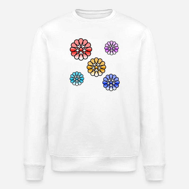 Blumen - Stanley/Stella Unisex Bio-Sweatshirt ROLLER - Weiß