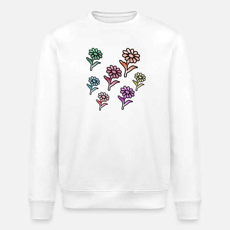 Blumen - Stanley/Stella Unisex Bio-Sweatshirt ROLLER - Weiß