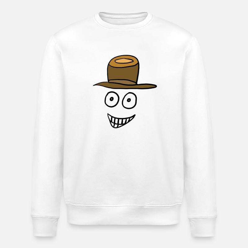 Visage heureux face face émotions - Sweat bio ROLLER Stanley/Stella Unisexe - blanc