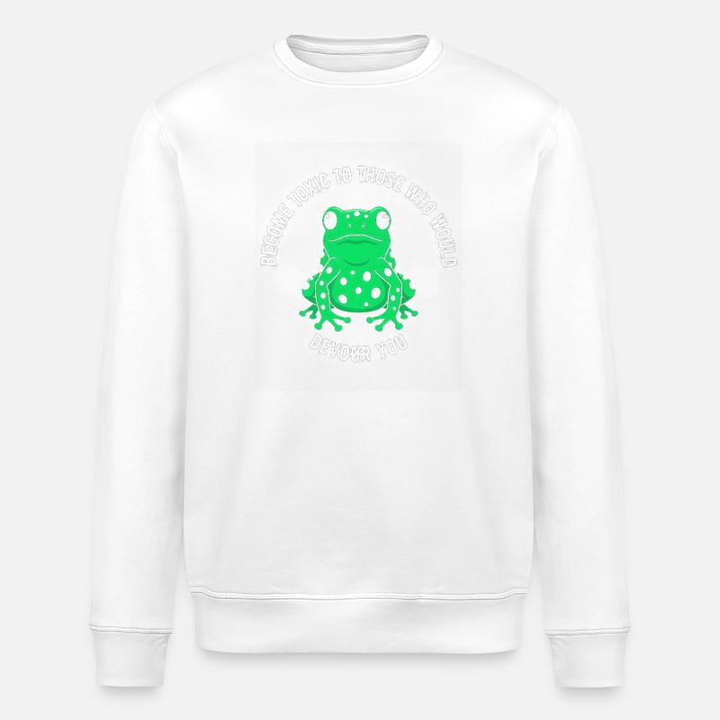 Toxic Frog Courage Rejection - Stanley/Stella ROLLER Unisex Organic Sweatshirt - white