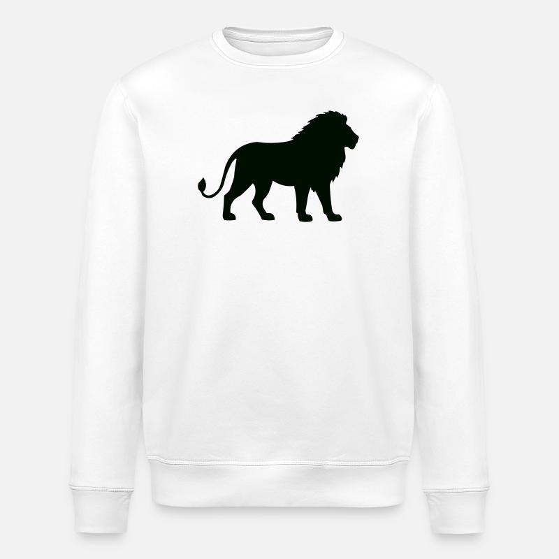 Leo lion - Stanley/Stella ROLLER Unisex Organic Sweatshirt - white