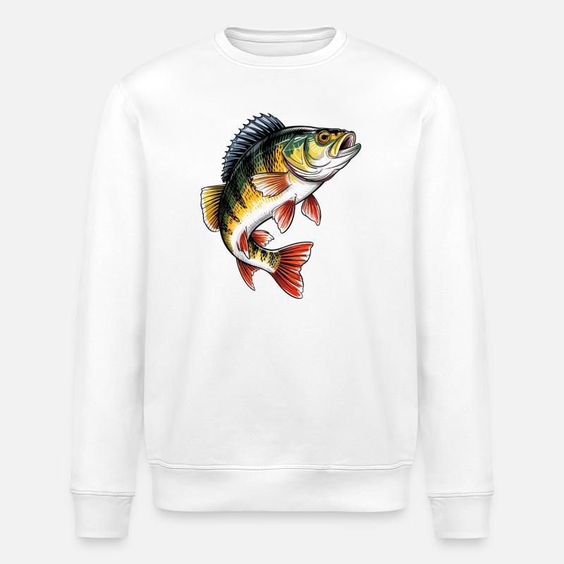 Pêche à la perche - Sweat bio ROLLER Stanley/Stella Unisexe - blanc