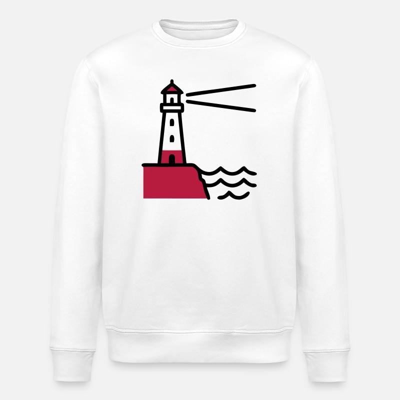 Leuchtturm Küste Maritim Meer - Stanley/Stella Unisex Bio-Sweatshirt ROLLER - Weiß