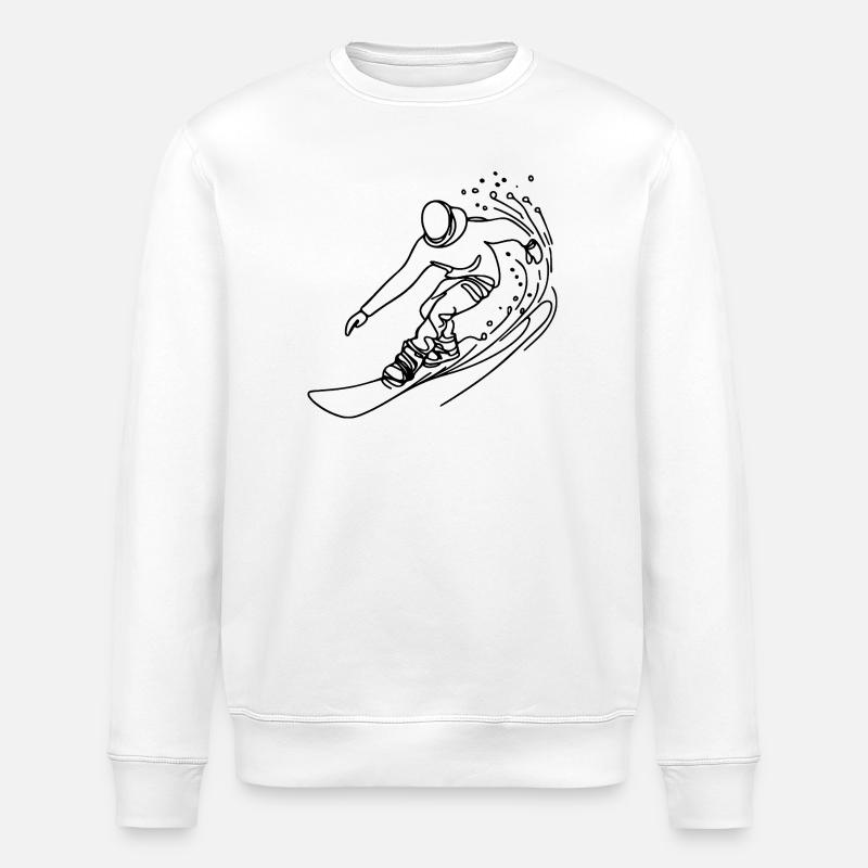 Amateurs de snowboard - Sweat bio ROLLER Stanley/Stella Unisexe - blanc