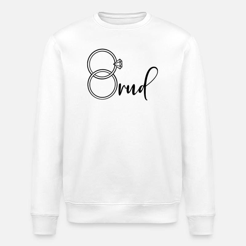 Brautverlobungsringe Hochzeit - Stanley/Stella Unisex Bio-Sweatshirt ROLLER - Weiß