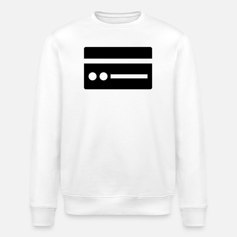 Kreditkarten-Silhouette - Stanley/Stella Unisex Bio-Sweatshirt ROLLER - Weiß