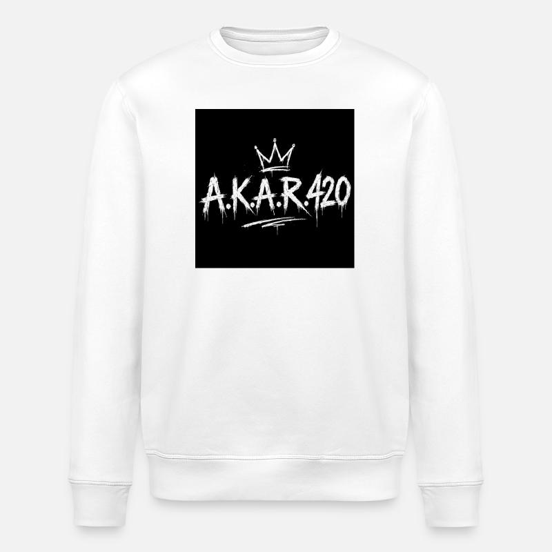 AKAR420 Graffiti Krone - Stanley/Stella Unisex Bio-Sweatshirt ROLLER - Weiß
