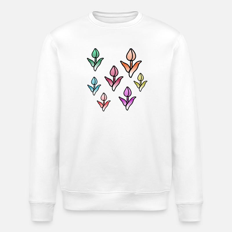 Blumen - Stanley/Stella Unisex Bio-Sweatshirt ROLLER - Weiß