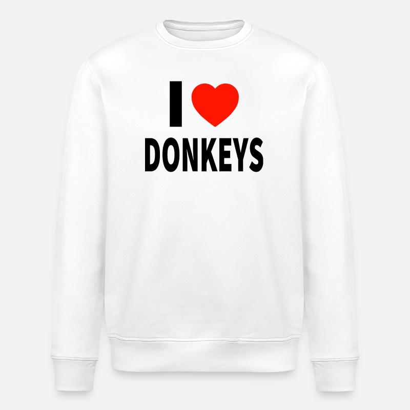 donkey - Stanley/Stella ROLLER Unisex Organic Sweatshirt - white