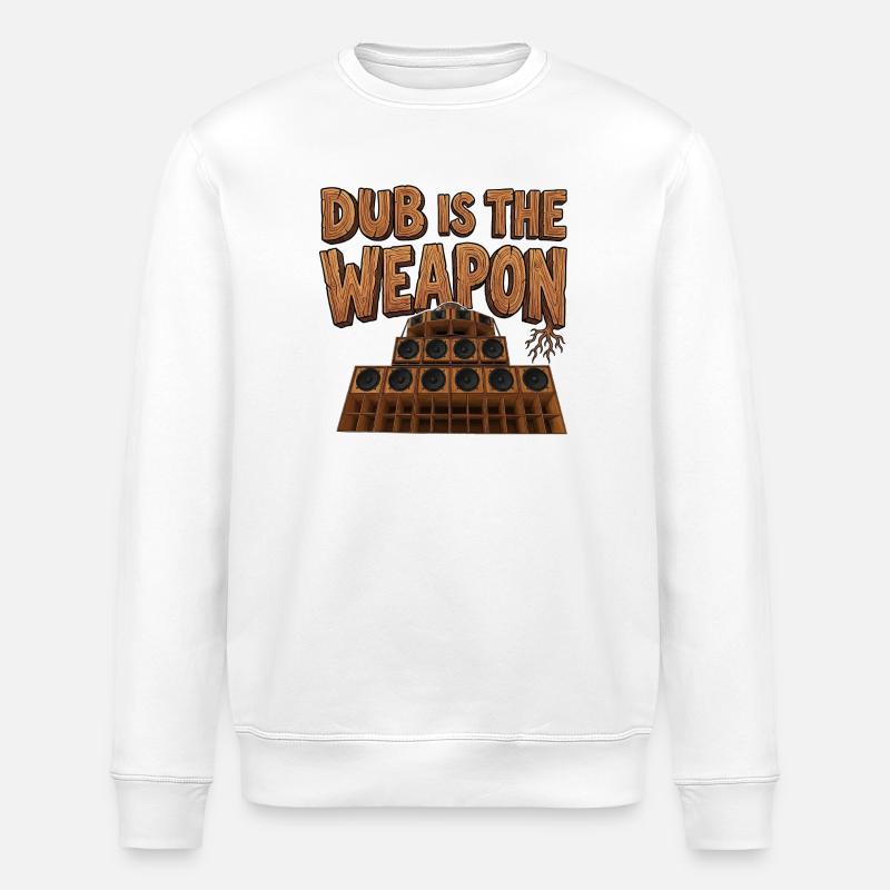 Reggae Weapon - Stanley/Stella ROLLER Unisex Organic Sweatshirt - white