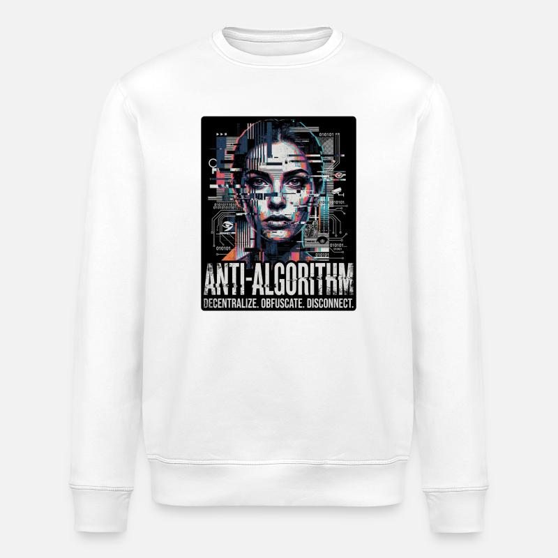 Anti Algorithm - Stanley/Stella Unisex Bio-Sweatshirt ROLLER - Weiß
