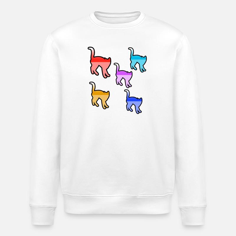 Katzen - Stanley/Stella Unisex Bio-Sweatshirt ROLLER - Weiß