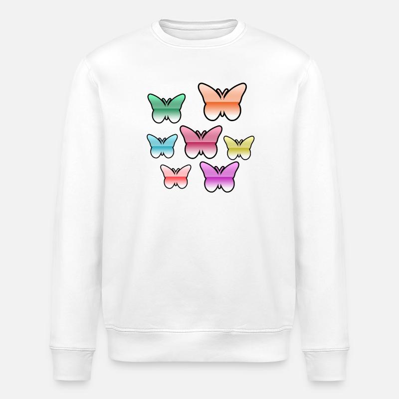 Schnetterlinge - Stanley/Stella ROLLER Unisex Organic Sweatshirt - white