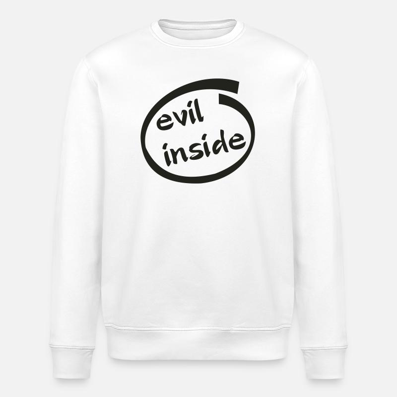 Evil Inside Ring Graphic - Stanley/Stella Unisex Bio-Sweatshirt ROLLER - Weiß