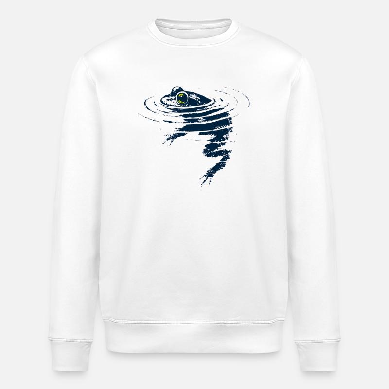 Chilliger Frosch - Stanley/Stella Unisex Bio-Sweatshirt ROLLER - Weiß