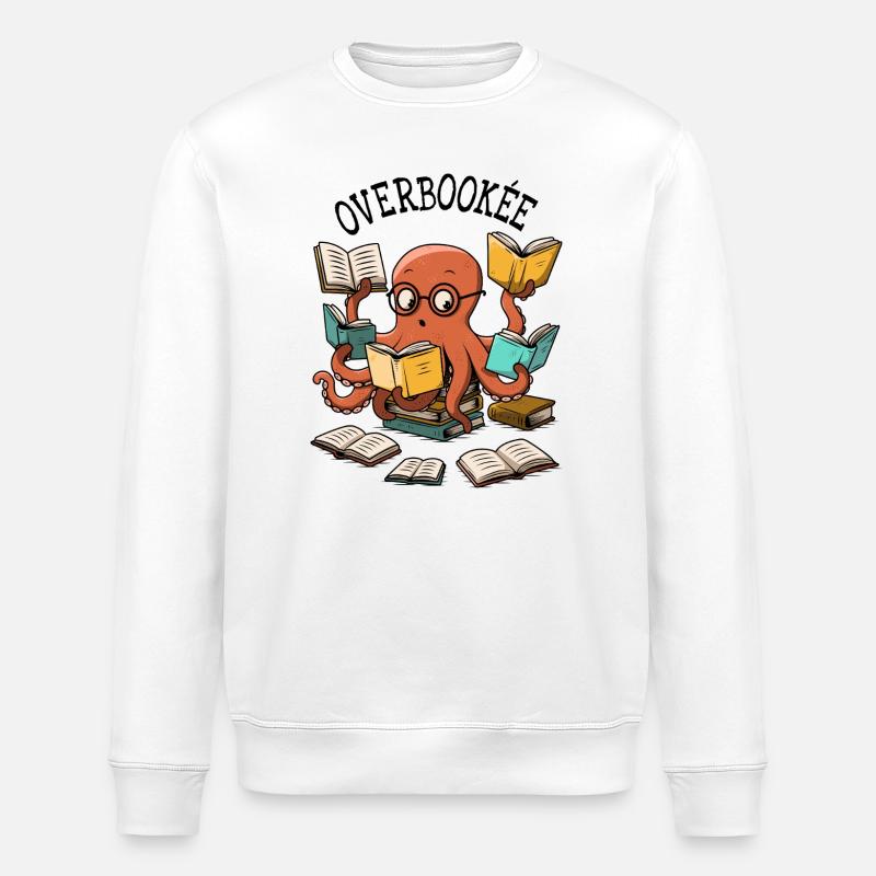 überbucht - Stanley/Stella Unisex Bio-Sweatshirt ROLLER - Weiß