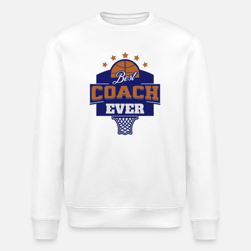 Bester Basketballtrainer - Stanley/Stella Unisex Bio-Sweatshirt ROLLER - Weiß