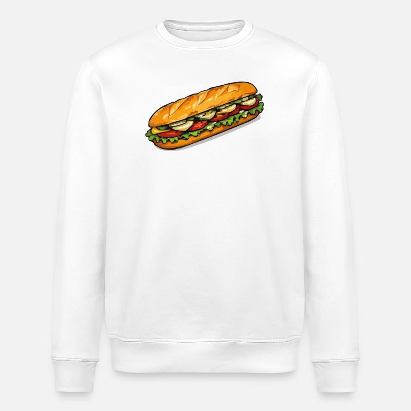 Frischer Sandwich Blickfang - Stanley/Stella Unisex Bio-Sweatshirt ROLLER - Weiß
