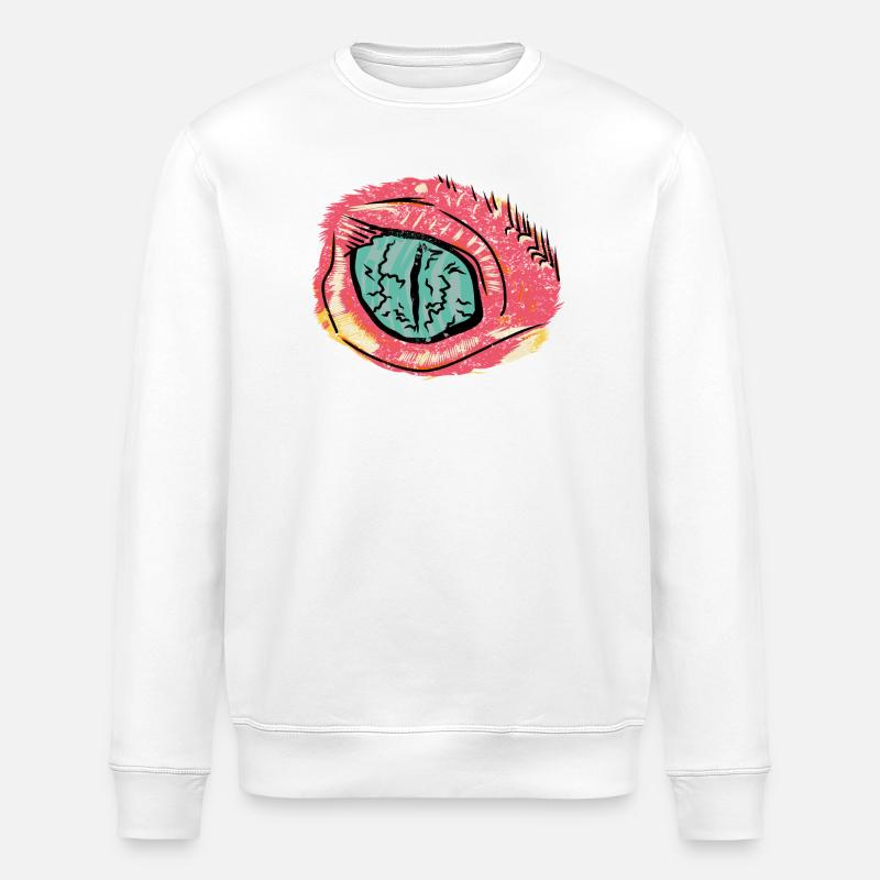 Bindehautentzündung im Pop-Art-Stil - Stanley/Stella Unisex Bio-Sweatshirt ROLLER - Weiß