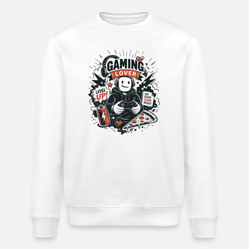Gaming Lover Retro Arcade - Sweat bio ROLLER Stanley/Stella Unisexe - blanc