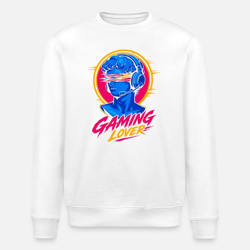 Gaming Lover Neon Headset - Stanley/Stella Unisex Bio-Sweatshirt ROLLER - Weiß