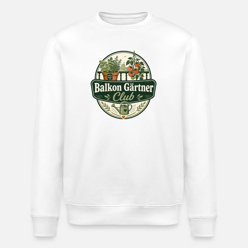 Balkon Gärtner Club - Stanley/Stella Unisex Bio-Sweatshirt ROLLER - Weiß