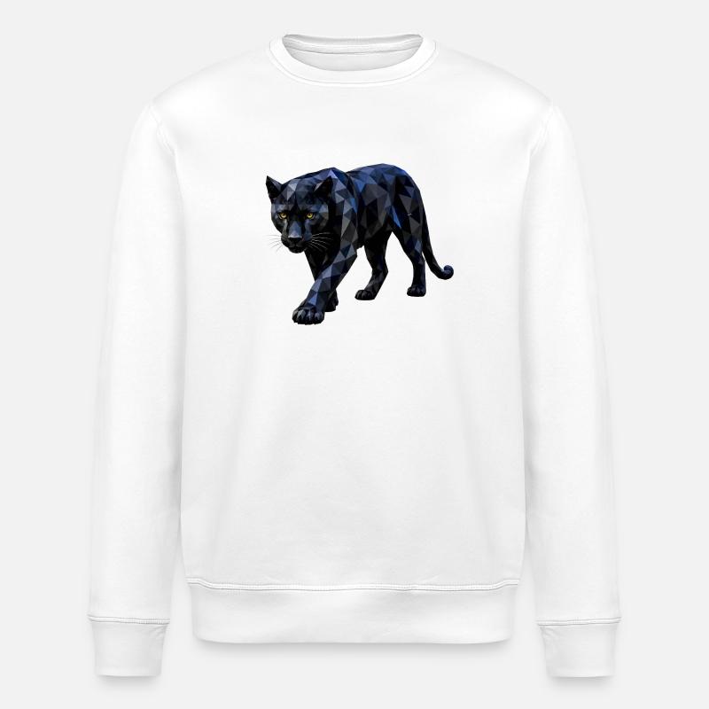 Polygon Panther - Stanley/Stella ROLLER Unisex Organic Sweatshirt - white