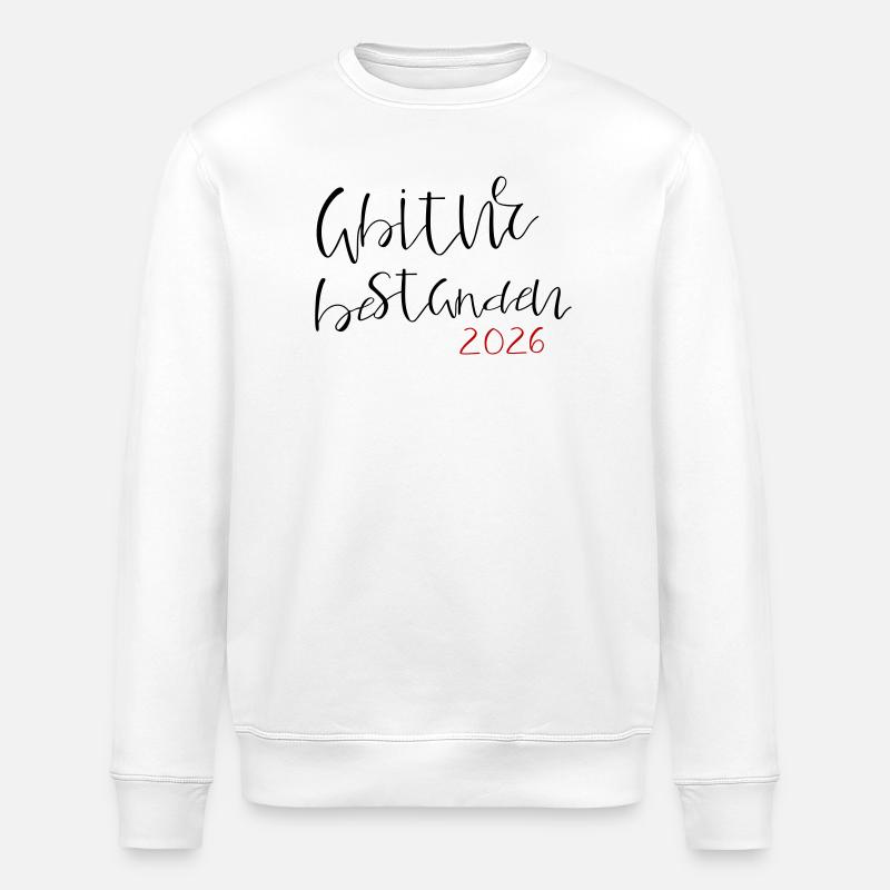Abitur passed - Stanley/Stella ROLLER Unisex Organic Sweatshirt - white