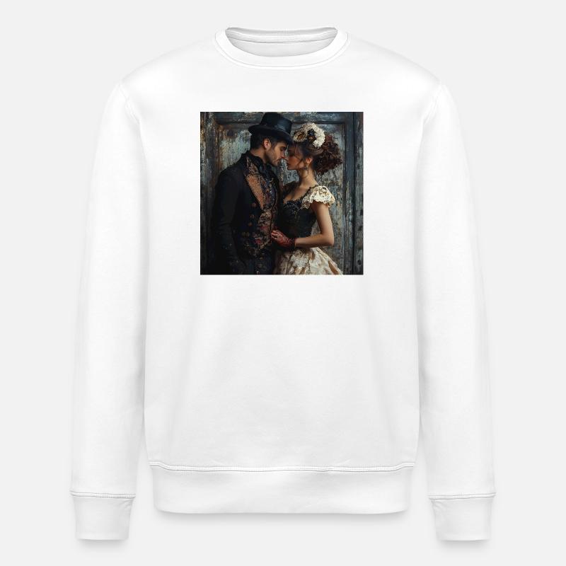 Victorian Mask Romanticism - Stanley/Stella ROLLER Unisex Organic Sweatshirt - white