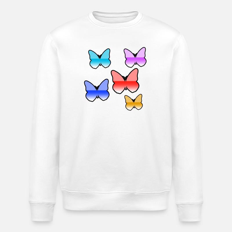 Papillons - Sweat bio ROLLER Stanley/Stella Unisexe - blanc