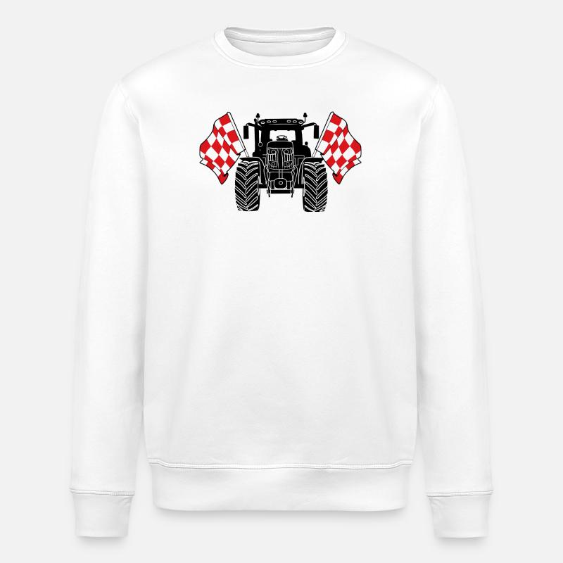 Brabant_Tractor_Pride - Stanley/Stella ROLLER Unisex Organic Sweatshirt - white